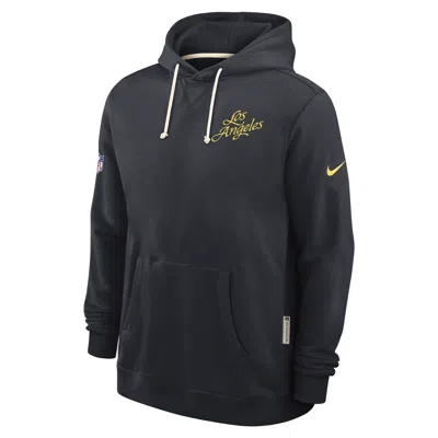 Nike Los Angeles Rams Rivalries Collection Sideline  Men's Dri-fit Nfl Pullover Hoodie In Blue