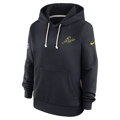 Nike Los Angeles Rams Rivalries Collection Sideline  Women's Dri-fit Nfl Pullover Hoodie In Black