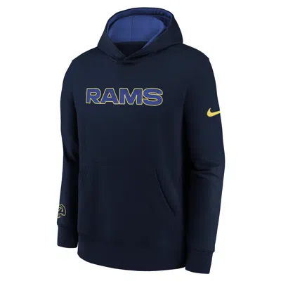 Nike Los Angeles Rams Rivalry Club Big Kids'  Nfl Pullover Hoodie In Blue