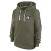 Nike Los Angeles Rams Salute To Service Sideline  Women's Dri-fit Nfl Pullover Hoodie In Brown