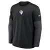 Nike Los Angeles Rams Scripted To Win Sideline Coach  Men's Therma-fit Nfl Long-sleeve T-shirt In Black