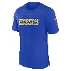 Nike Men's Royal Los Angeles Rams Sideline Player Performance T-shirt In Blue