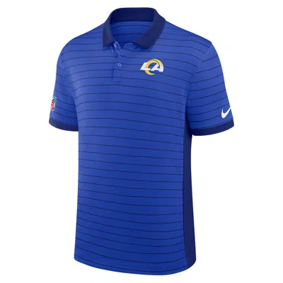 Nike Los Angeles Rams Sideline Victory Stripe  Men's Dri-fit Nfl Polo In Blue
