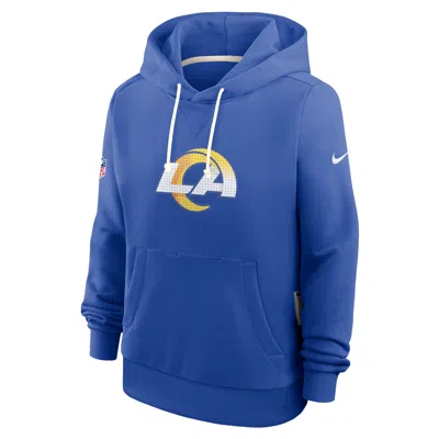Nike Los Angeles Rams Sideline  Women's Dri-fit Nfl Pullover Hoodie In Blue