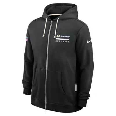 Nike Los Angeles Rams Utility Player Sideline  Men's Dri-fit Nfl Full-zip Hoodie In Black