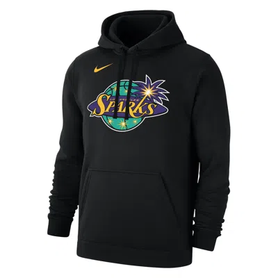 Nike Los Angeles Sparks Club  Men's Wnba Fleece Pullover Hoodie In Black