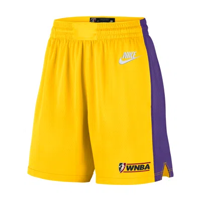 Nike Los Angeles Sparks Court Origins  Women's Dri-fit Victory Knee-length Shorts In Yellow