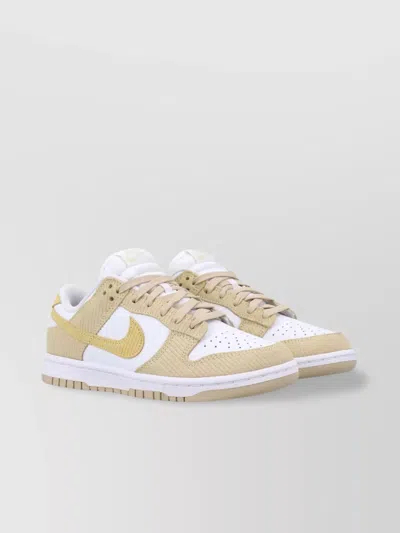 Nike Low Dunk Leather Suede Sneakers In Gray