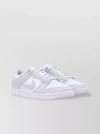 Nike Low Dunk Sneakers With Perforated Toe Box In White