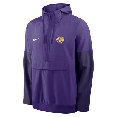 Nike Lsu Anorak  Men's College 1/2-zip Hooded Jacket In Purple
