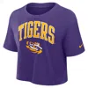 Nike Lsu Athletic Prep Arch  Women's Dri-fit College Cropped T-shirt