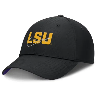 Nike Lsu Athletic Prep Club  Men's Dri-fit College Adjustable Hat In Black