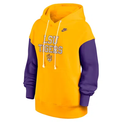 Nike Lsu Legacy Phoenix  Women's College Pullover Hoodie In Yellow