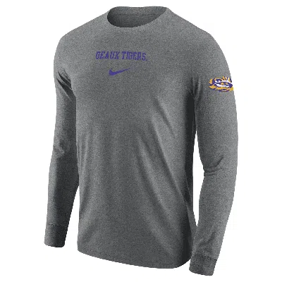 Nike Lsu  Men's College Long-sleeve T-shirt In Grey