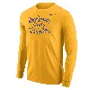 Nike Lsu  Men's College Long-sleeve T-shirt In Yellow