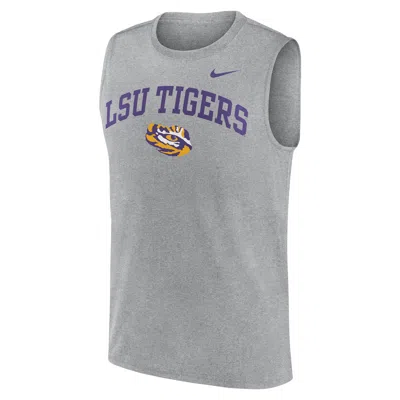 Nike Lsu Primetime Arch Legend  Men's Dri-fit College Muscle Tank Top In Gray