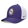 Nike Purple/white Lsu Tigers Rise Primetime Performance Trucker Adjustable Hat In Multi