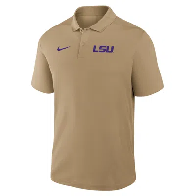 Nike Lsu Primetime Victory Primary Logo  Men's Dri-fit College Polo In Brown