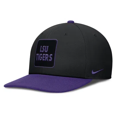 Nike Lsu Sideline Campus Local Pro  Men's Dri-fit College Adjustable Hat In Black