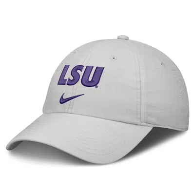 Nike Lsu Sideline Club Practice  Unisex College Adjustable Hat In Grey