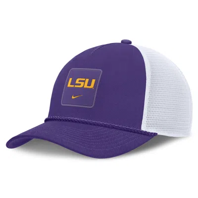 Nike Lsu Sideline Gameday Rope  Unisex College Trucker Adjustable Hat In Purple