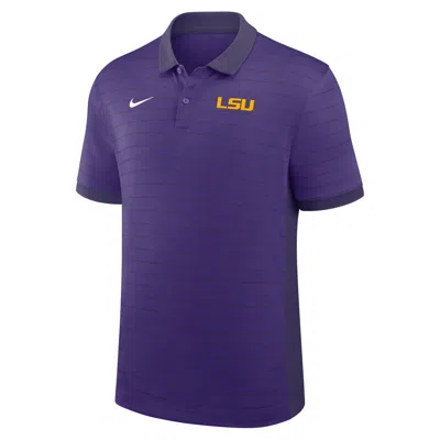Nike Lsu Sideline Victory Stripe  Men's Dri-fit College Polo In Purple