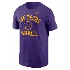 Nike Purple Lsu Tigers Essential Baseball Arch T-shirt