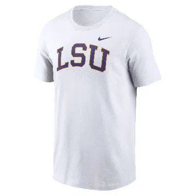 Nike Men's White Lsu Tigers Blitz 2-hit T-shirt In White