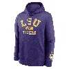 Nike Lsu Tigers Legacy Club Foundational  Men's College Pullover Hoodie In Purple