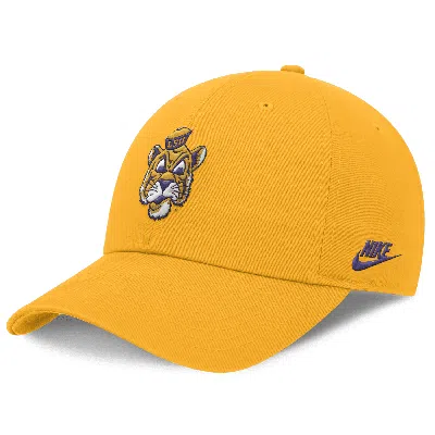 Nike Lsu Tigers Legacy Club  Unisex Dri-fit College Adjustable Hat In Yellow