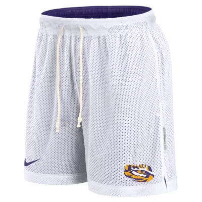 Nike Lsu Tigers Primetime Reversible  Men's Dri-fit College Shorts In White