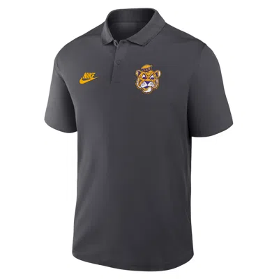 Nike Lsu Tigers Primetime Victory Legacy Vault Logo  Men's Dri-fit College Polo In Grey