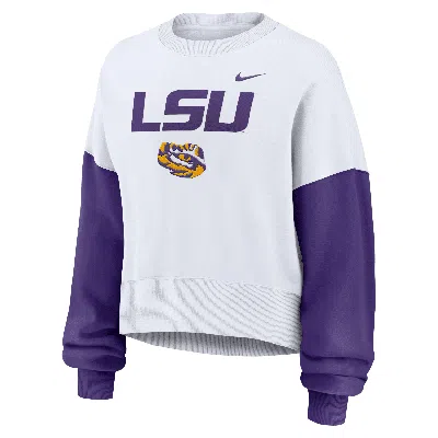 Nike Lsu Tigers Primetime  Women's College Pullover Crew In White
