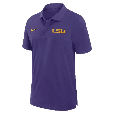 Nike Lsu Tigers Sideline  Men's Dri-fit College Polo In Purple