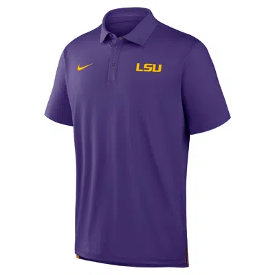 Nike Lsu Tour  Men's Dri-fit College Polo In Purple