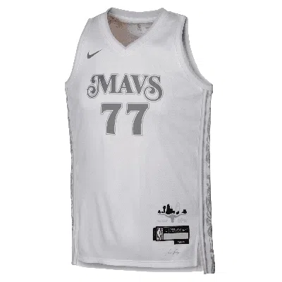 Nike Luka Donäiä Dallas Mavericks 2024/25 City Edition Big Kids'  Dri-fit Nba Swingman Jersey In White