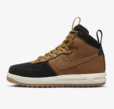 Pre-owned Nike Lunar Force 1 Duckboot Ale Brown Black 805899-202 Size 6 - 14 Brand