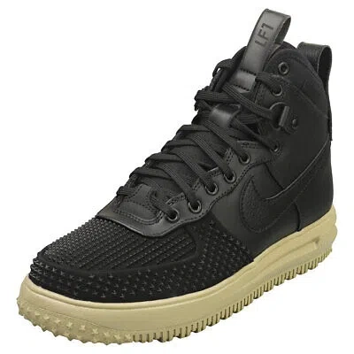 Pre-owned Nike Lunar Force 1 Duckboot Mens Black Olive Fashion Sneakers - 8.5 Us In Green