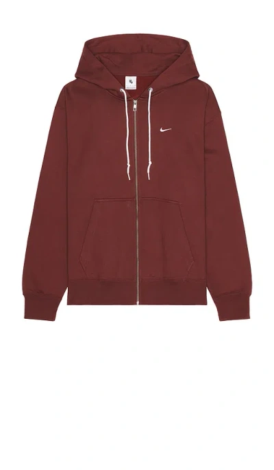 Nike M Nk Solo Swoosh Hoodie In Dark Pony & White