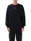 Nike Nocta Fleece Cs Crew In Black/white