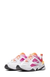 Nike M2k Tekno Sneaker In White/laser Fuchsia/crimson