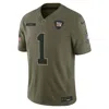 Nike Malik Nabers New York Giants Salute To Service  Men's Dri-fit Nfl Limited Jersey In Green