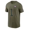 Nike Malik Nabers New York Giants Salute To Service Menâs  Men's Nfl T-shirt In Green