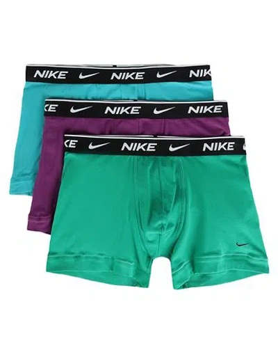 Nike Man Boxer Green Size Xl Cotton, Elastane