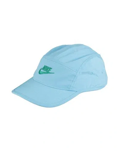 Nike Man Hat Sky Blue Size M/l Cotton, Nylon, Elastane