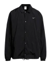 Nike Authentics Logo-embroidered Shell Coach Jacket In Black