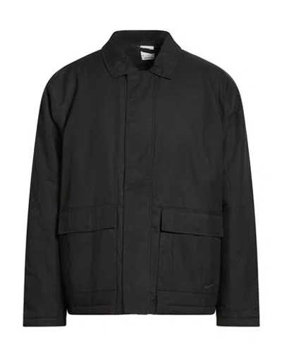 Nike Man Jacket Black Size M Cotton, Nylon