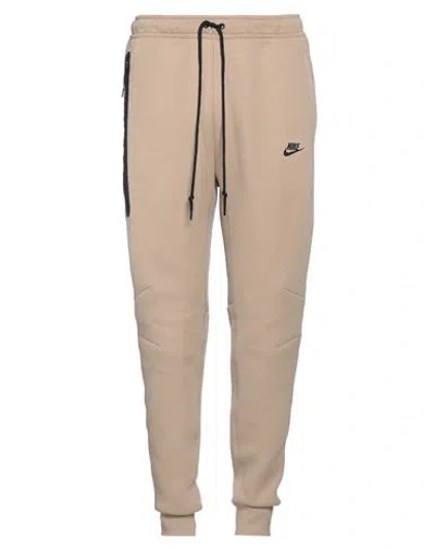 Nike Kids'  Man Pants Khaki Size L Cotton, Polyester In Beige/black