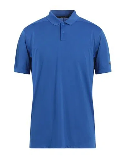 Nike Man Polo Shirt Blue Size L Polyester