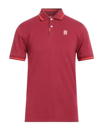 Nike Man Polo Shirt Brick Red Size Xl Cotton, Polyester